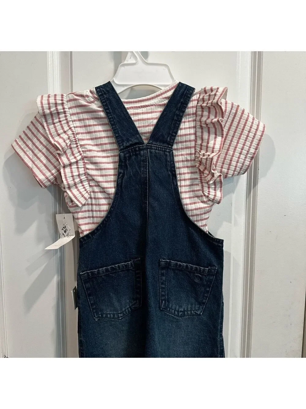 Jessica Simpson Dark Blue Kids Overalls with Striped Shirt
